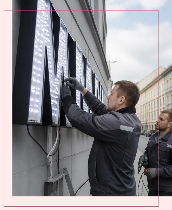 Изготовление и монтаж светодиодных LED вывесок в Нерюнгри