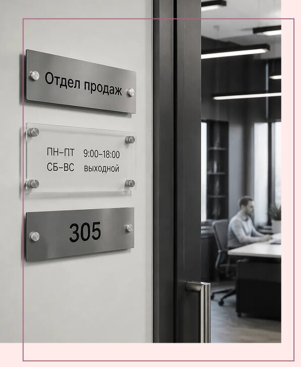 Офисные таблички на дверь в Нерюнгри по цене от 5321 р. | Аванза-Нрю
